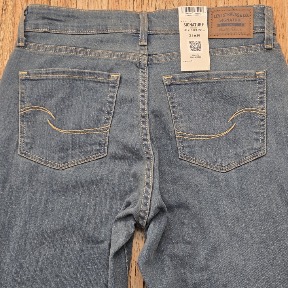 Levi Straus Signature Gold Mid Rise‎ Women Capris Size 2 W26 - Picture 12 of 14